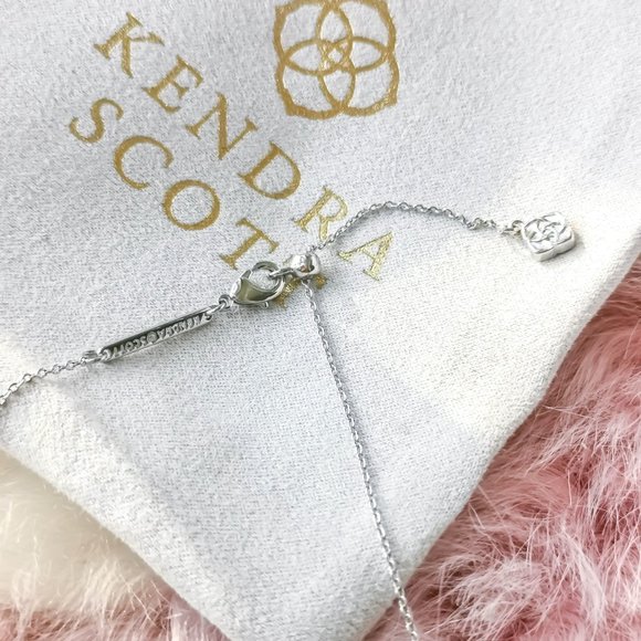 Kendra Scott Silver Juliette White Crystal Pendant Necklace - Picture 3 of 3